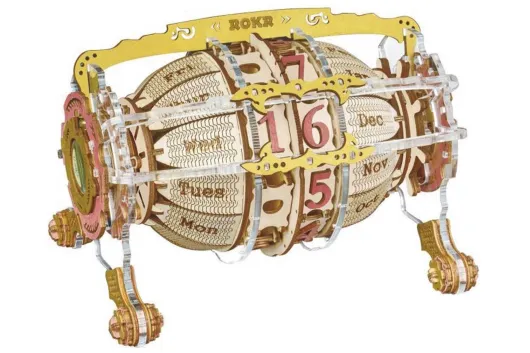 Lasercut Holzbausatz Funktionsmodell Time Engine Kalender 250 Teile