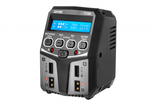 SkyRC T100 AC Ladegerät LiPo 2-4s 5A 2x50W