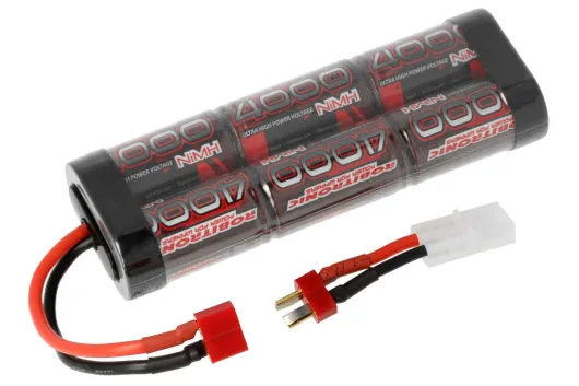 Robitronic NiMH Akku 6Zellen 7,2V 4000mAh Stick Pack mit T-Stecker und Adaperkabel mit Tamiya Stecker