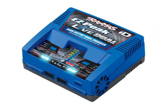 Traxxas Ladegerät EZ-Peak Live Dual Schnell-Lader 200Watt bis 26A (1-16A je Ausgang), NiMH und LiPo bis 4S Traxxas mit iD-Akkuerkennung