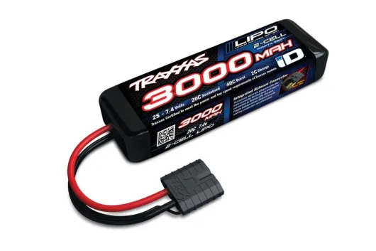 Traxxas Akku LiPo Power Cell 3000mAh 7,4V 2S 20C Traxxas mit iD-Stecker (L155xH25xB45mm)