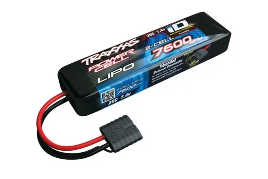 Traxxas Akku LiPo Power Cell 7600mAh 7,4V 2S 25C Traxxas mit iD-Stecker (L155xH25xB45mm)