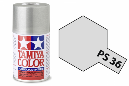 Tamiya Polycarbonatsprayfarbe Lexanfarbe PS-36 Translucent Silber 100ml