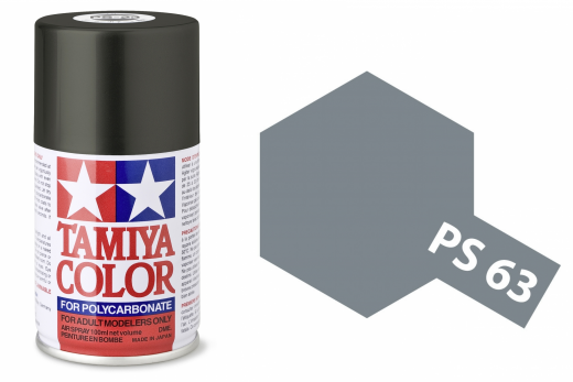 Tamiya Polycarbonatsprayfarbe Lexanfarbe PS-63 Hell Gun Metall Grau 100ml