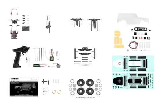 Kavan RC Auto GRE-18 KIT Crawler 4WD 1:18 2,4GHz