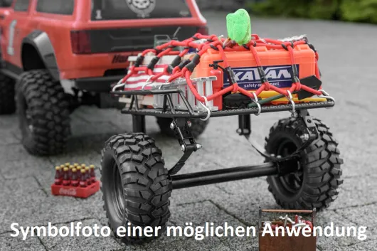 RC Crawler Scalezubehör 1/10 Dachträgernetz gelb