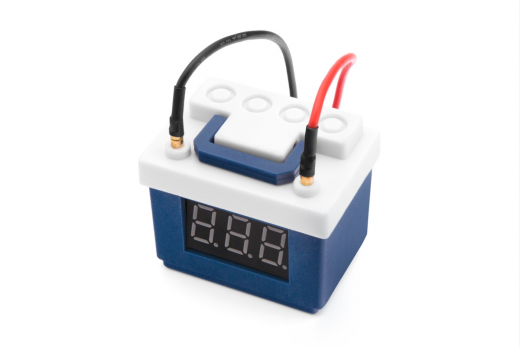 RC Crawler Scalezubehör 1/10 Batterie mit Spannungsanzeige blau