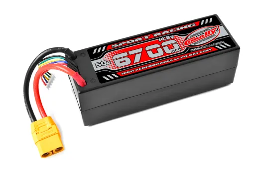 Team Corally Sport Racing LiPo Akku 4S 14,8V 6700mAh 50C mit XT90 im Hardcase