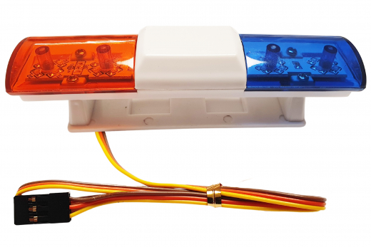 RC Cars Scalezubehör 1/10 für Modellautos LED Polizei Leuchtbalken Warnlichtbalken (blau/rot)