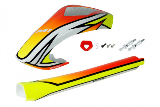 Microheli Airbrush Fiberglass Wind Tear Rumpf für OMPHobby M1 EVO