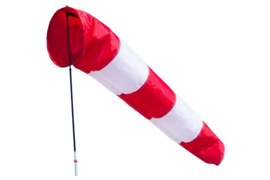 Windsack im Airport Design 100cm mit einem zusammensteckbaren Haltestab