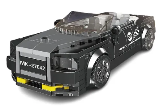 MouldKing Klemmbausteine schwarzer Sportwagen - 385 Teile mit stapelbarer Displaybox/Sammelbox 19,5x9,5x8,5cm