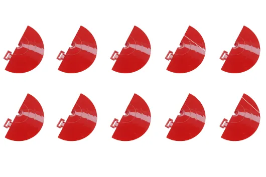 On Road und Drifter RC Car Track Streckenzubehör Barrieren mit Bohrung 10Stück Halbrund rot