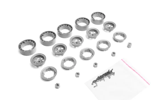 Kavan Ersatzteil Beadlock-Felgen-Set in grau 4Stück für GRE-24 1:24