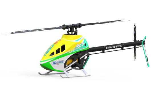 OMPHobby M7 Heli Kit Baukasten mit Rotorblättern in Gelb