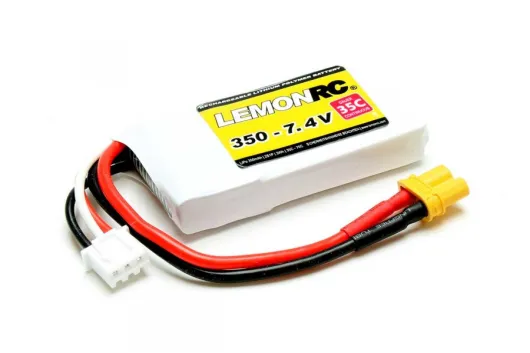 LemonRC LiPo Akku 2S 350mAh 7,4V 35C zum Beispiel für Edge 540 ME Combo 840mm