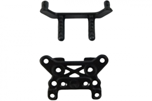 MODSTER Ersatzteile für RC Auto Rookie Dämpferbrücke mit Karosseriehalter hinten für Spoiler