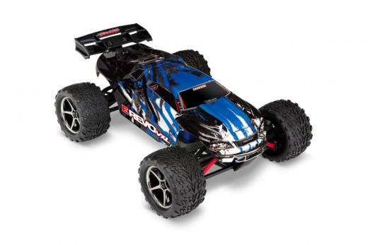 Traxxas E-Revo 4x4 VXL blau-X 1/16 Racing-Truck RTR Brushless, mit Akku und USB-C-Lader