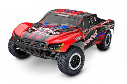 Traxxas Slash 1/10 2WD Short-Course-Truck rot RTR BL-2S Brushless, ohne Akku und ohne Lader mit Clipless