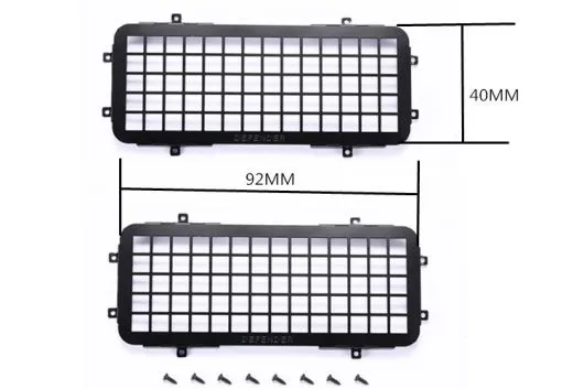 RC Crawler Scalezubehör 1/18 Heck- und Seitenfenster-Gitter aus Metall für TRX-4M Defender