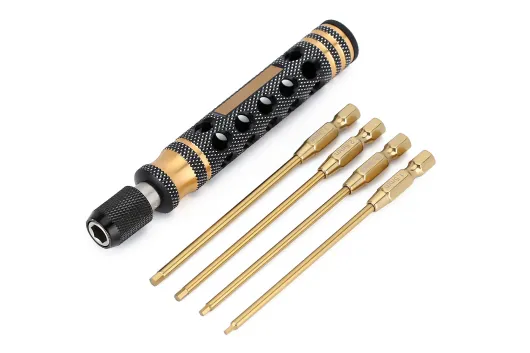 Werkzeugset Titannitrid Innensechskantdreher 4in1 1,5mm 2,0mm 2,5mm, 3,0mm