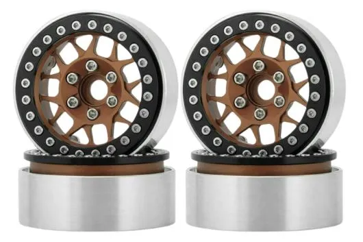 RC Crawler Scalezubehör 1/10 1,9Zoll Aluminiumfelgen in kupferfarbe 4Stück