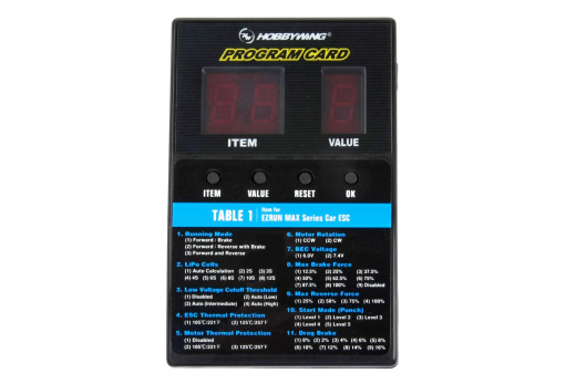 Hobbywing LED Programmierbox Xerun, FlyFun, Ezrun, Seaking, Platinum und QuicRun