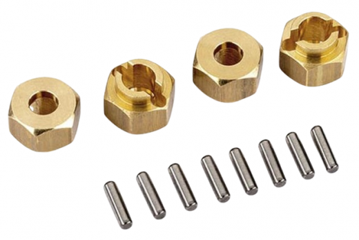 Traxxas Tuning Radmitnehmer aus Messing 7mm je 1g für TRX-4M 1/18 