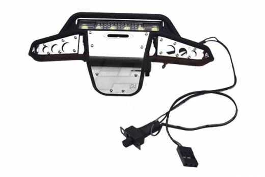 GPM Racing Bumper vorne in schwarz mit 6 LED-Scheinwerfer für TRX-4M