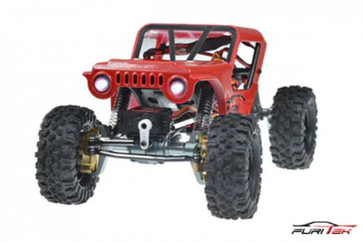 FuriTek 1/24 Brushless Premium RC Crawler Kit CAYMAN PRO SZK 4X4 in rot 2,4GHz RTR