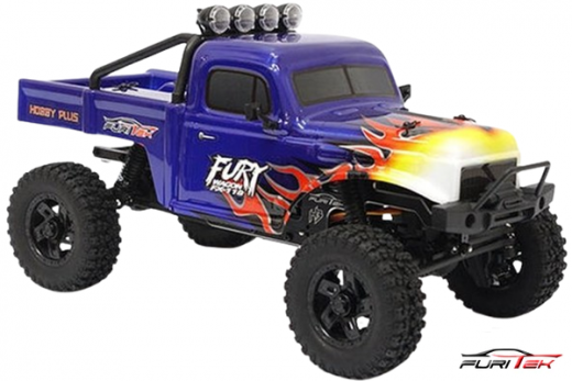 FuriTek 1/18 Brushless RC Crawler Kit FX118 FURY WAGON in blau 2,4GHz RTR