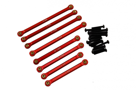 rcTURN Aufhängungs-Link Set aus Aluminium in rot für TRX-4M