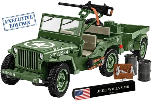 COBI Klemmbausteine Auto Jeep Willys mit Anhänger EXECUTIVE EDITION - 1580 Teile