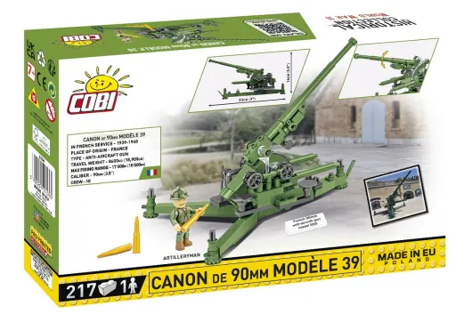 COBI Klemmbausteine Artillerie 90mm French Anti-Aircraft - 217 Teile