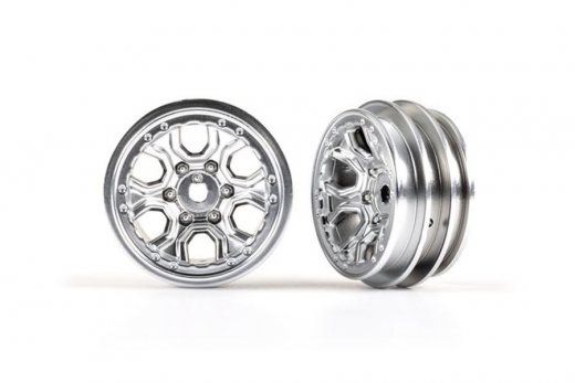 Traxxas Tuning Felgen 1,0 in satin-chrom 2Stück für TRX-4M 1/18