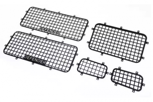 RC Crawler Scalezubehör 1/10 Heck- und Seitenfenster-Gitter aus Metall für TRX-4 Defender