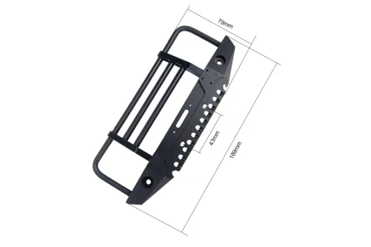 RC Crawler Scalezubehör Bumper vorne aus Metall mit Zubehör und mit LED Licht für TRX4