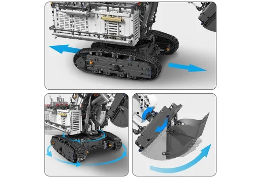 MouldKing Klemmbausteine Raupenbagger Ferngesteuert mit MK Control+ - 4468 Teile
