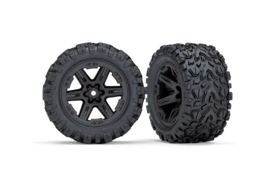 Traxxas Tuning Talon EXT Reifen auf RXT 2,8 Felgen in schwarz 2Stück hinten für Rustler 1/10
