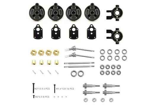 RC Crawler Tuningset Portal-Achsen Umbausatz aus Messing und Stahl für TRX-4M