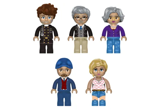 KiddiCraft Klemmbausteine KIDDIZ Figuren-Pack City I - 72 Teile