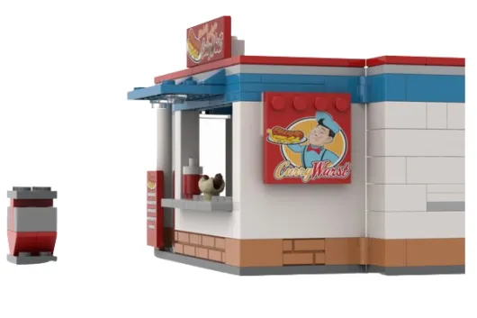 KiddiCraft Klemmbausteine Uschis Wurstbude - 193 Teile