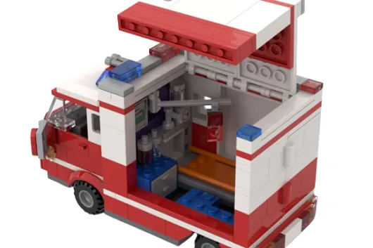 KiddiCraft Klemmbausteine Rettungswagen - 296 Teile