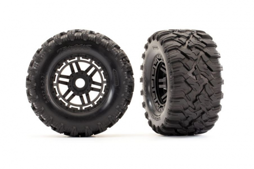 Traxxas Tuning MT Reifen auf 2,8 Felgen in schwarz 2Stück für Maxx 1/10