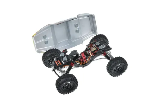 FuriTek 1/18 Cayman Pro V2 4X4 +TX/RX in schwarz Karo mit Flammen Brushless RC Premium Crawler Kit