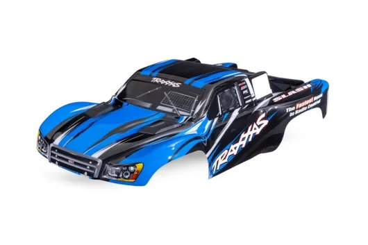Traxxas Tuning Karosserie blau mit Aufkleber Clipless für Slash 1/10