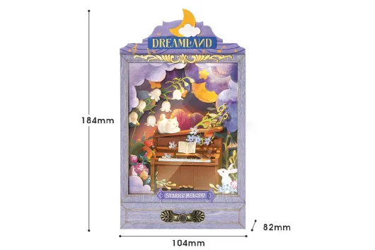 Lasercut Holzbausatz Standmodell Miniaturhaus Sternenmelodie 42 Teile