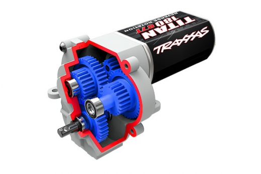 Traxxas Tuning Getriebe mit Motor komplett (Speed Untersetzung 9,7:1) für TRX-4M 1/18