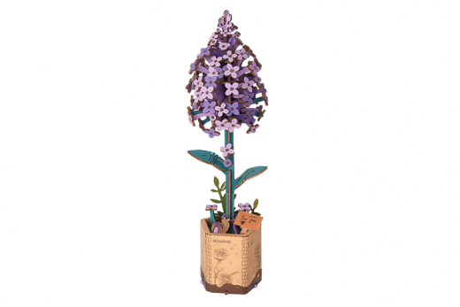 Lasercut Holzbausatz Standmodell Blume - Flieder 154 Teile