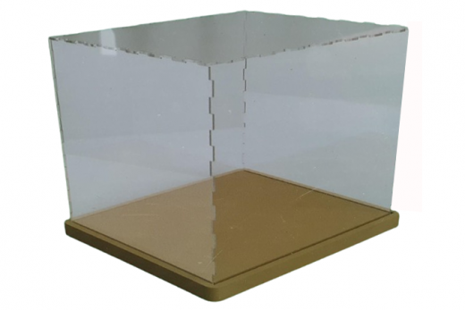 Lasercut Holzbausatz Zubehör - Miniatur Puppenhaus Staubschutzvitrine 24,6x20,2x21,6cm für DG101-109, DG13, DG143, DG145
